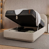 VERA Fabric Storage Lift Divan Bed Frame with ORTHOPEDIC MASTER Mattress