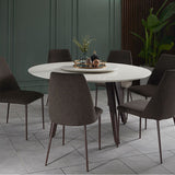 Kay round dining set with Henry chairs