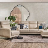 Leo sofa displayed with robotic vacuum clearance
