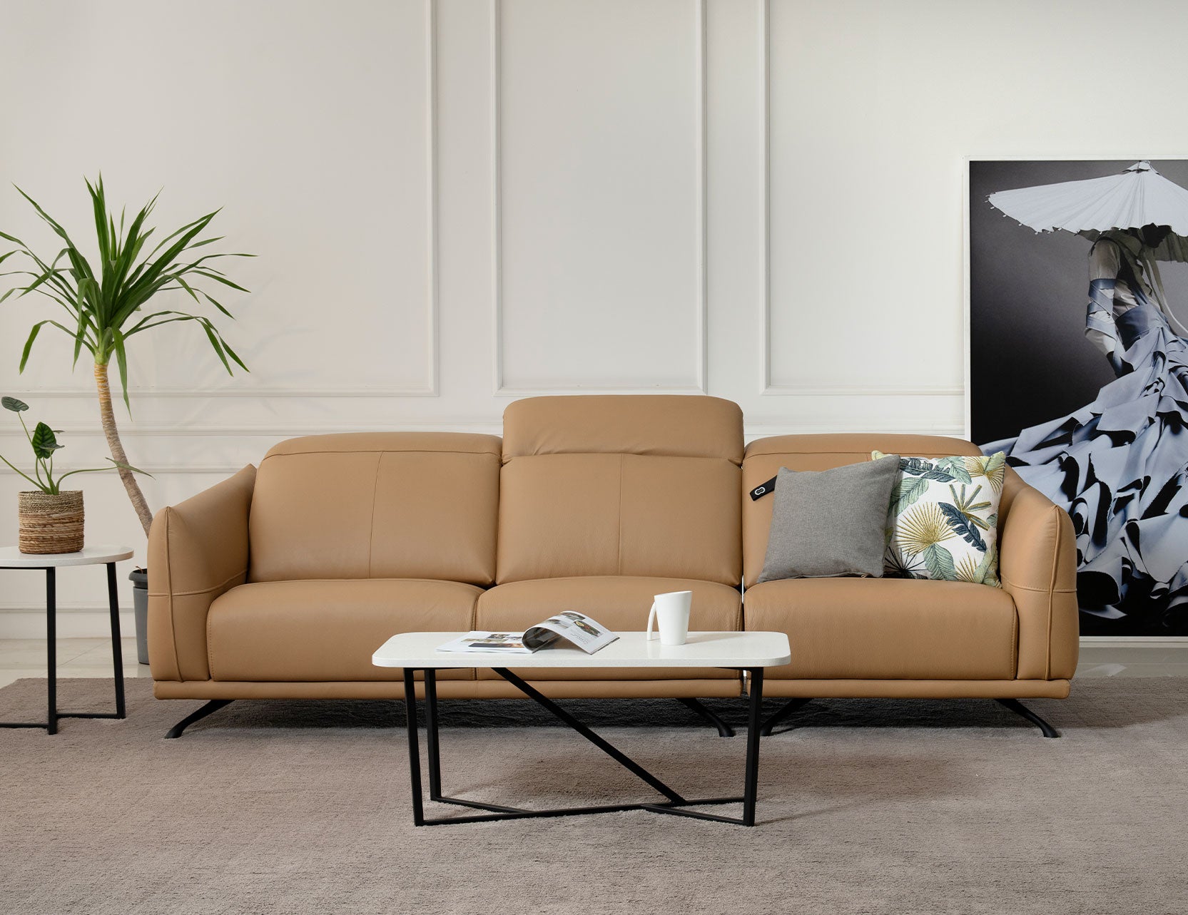 Etta sofa shown from an angled view