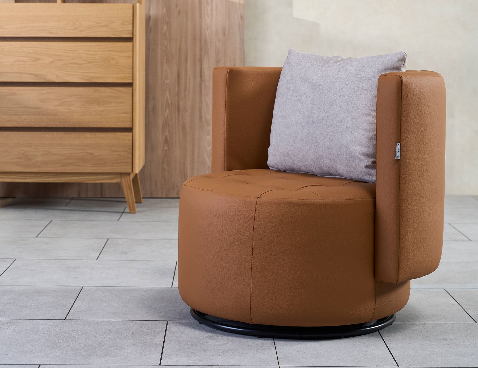 Club lounge chair with a soft contemporary silhouette