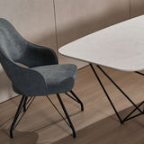Tetro dining chair with a sculptural modern design
