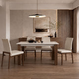 CARMENT Extendable Sintered Stone Dining Table with FLEX Dining Chairs