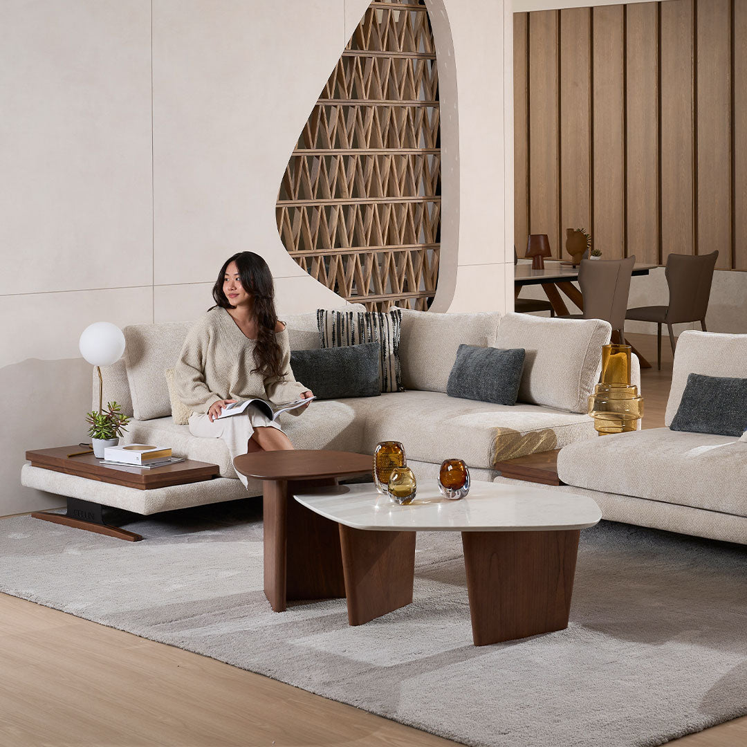 Evita sofa styled in a modern living room