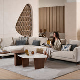 Evita leather recliner sofa in a modern living room setting