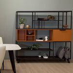 Nero display cabinet styled in a contemporary space