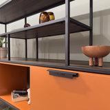 Nero display cabinet shown from an alternate view