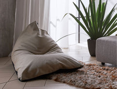 Sleek beanbag with a minimalist contemporary form